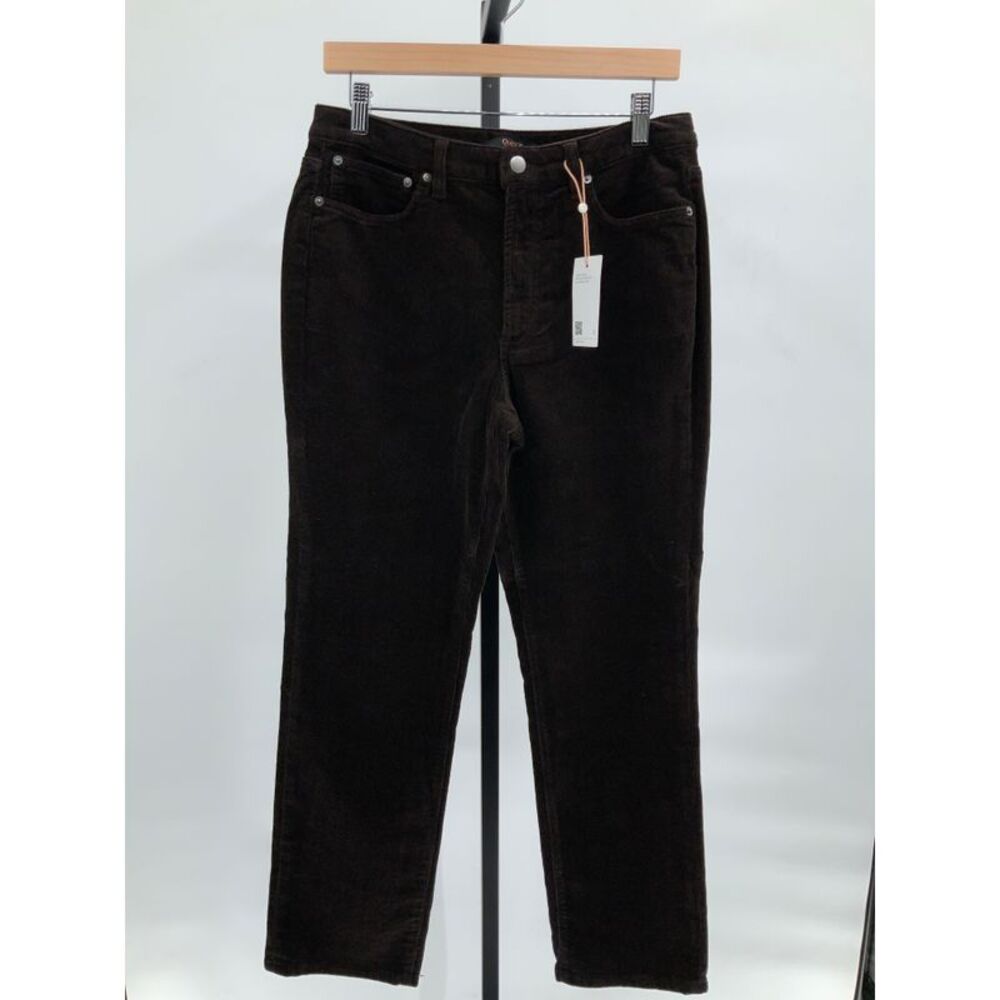 Quince Organic Stretch Corduroy Straight Pants 28” Size 8 Espresso brown